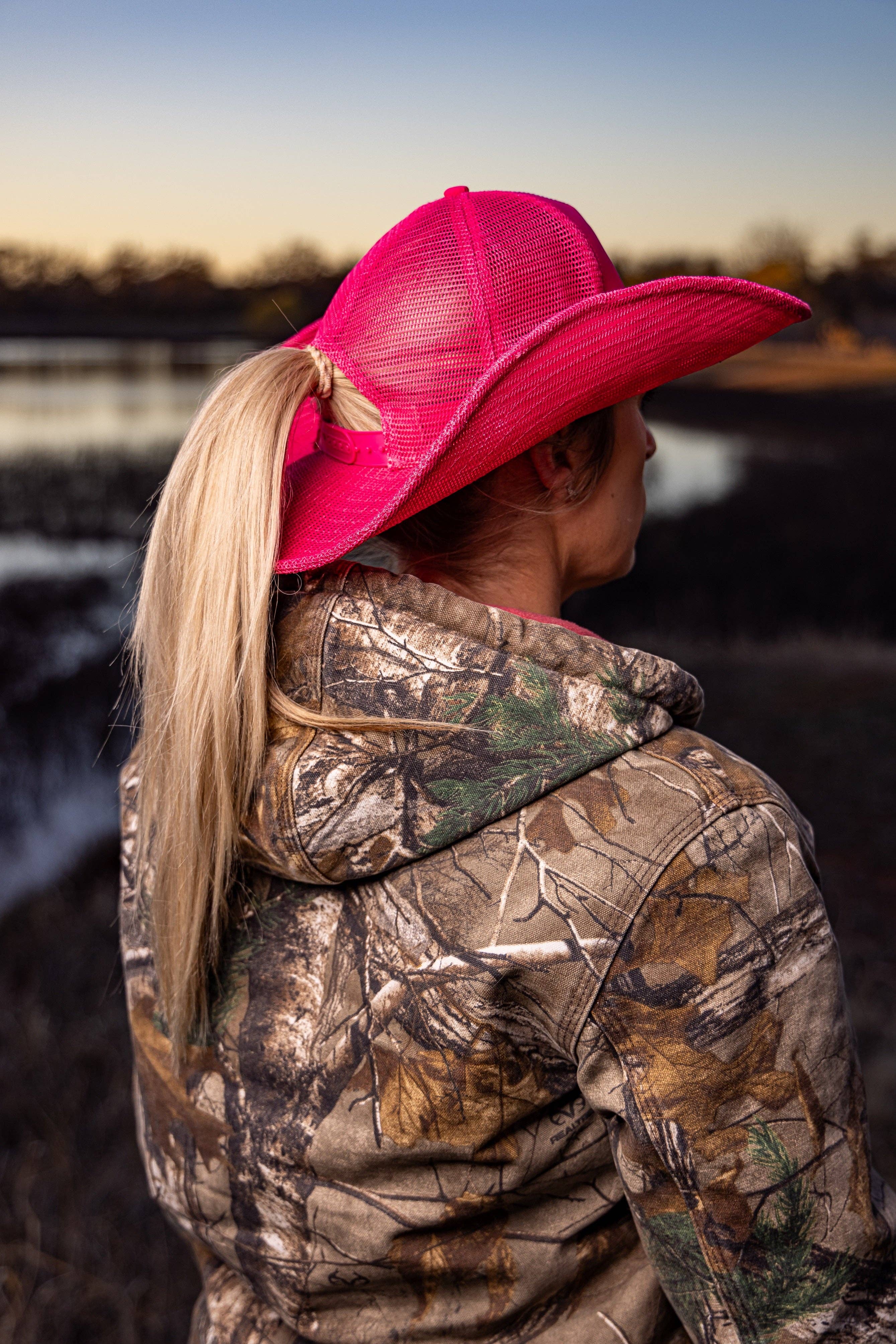 Cowboy Snapback - Wholesale Trucker Hat - Unisex - HOT PINK COWBOY SNAPBACK: 5 PANEL - BLANK3