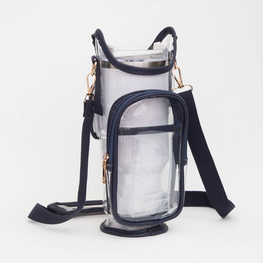 Sensibling Corp. - Vente Sac à bandoulière – femme - Sac bandoulière porte-gobelet transparent11