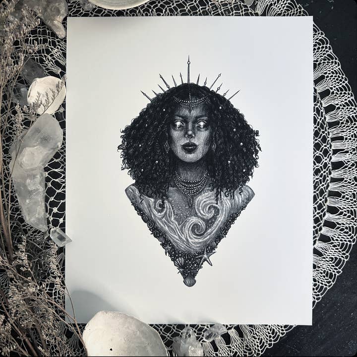 Caitlin McCarthy Art - Wholesale Art Print - Mami Wata Fine Art Print - African Goddess of Water, Fortune