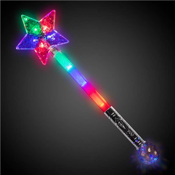 Windy City Novelties - Wholesale Light-Up Toy - Kids & Baby - LED Light Up Prism Star Wand Toy