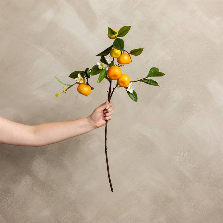 Stem - Orange With Blossom (Pk/12) for wholesale by Audrey's Home & Gift