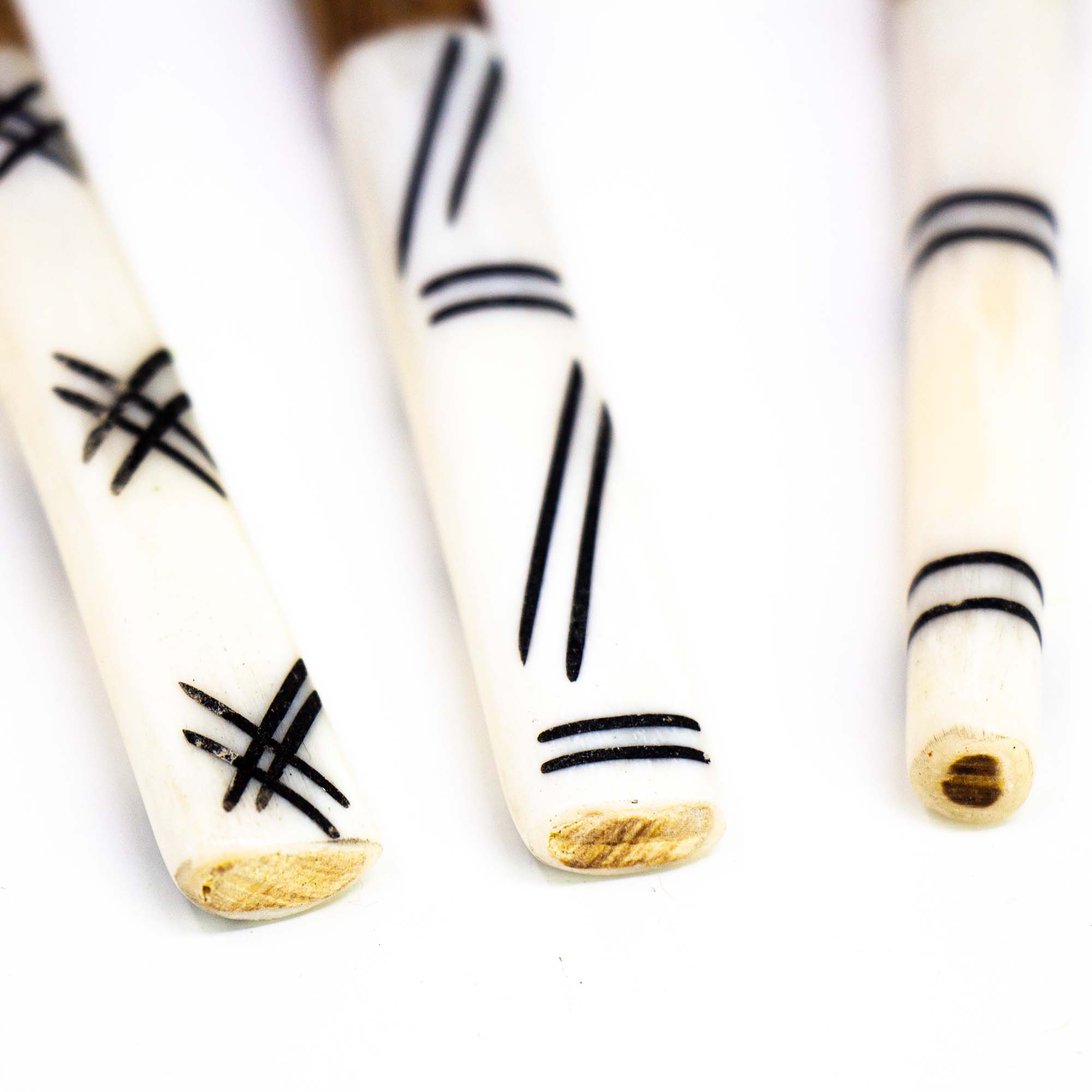 Global Crafts - Venta al por mayor Utensilio para servir - Juego de 3 aperitivos Simple Batik de madera de olivo (tenedor, cuchara, spr7