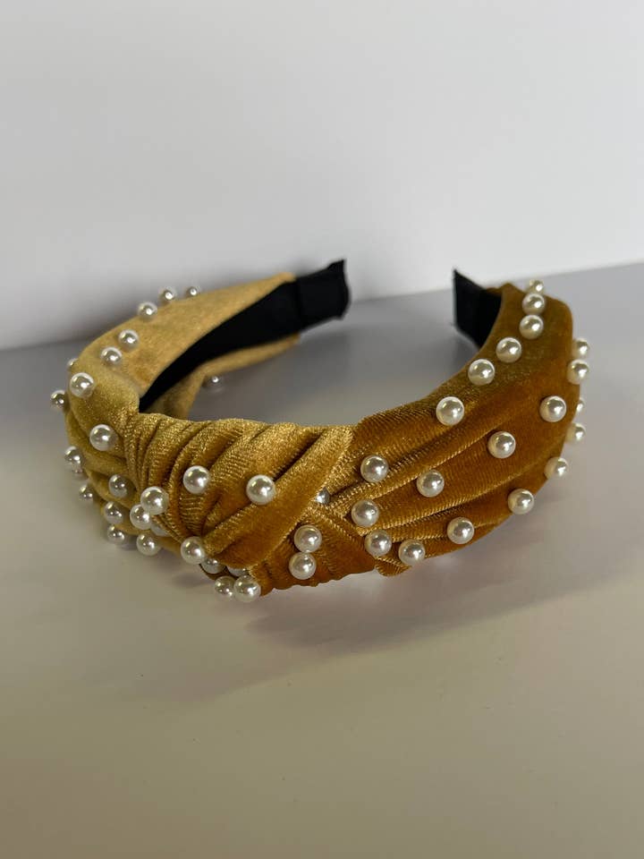 'Anna' Headband in mustard for wholesale by Frayed