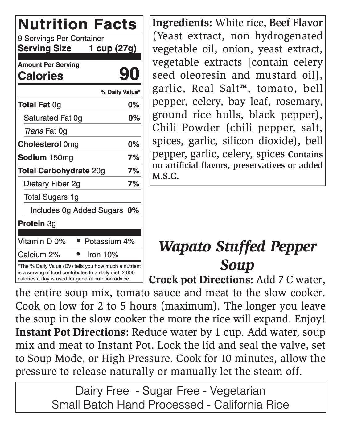 Rill Foods - Wholesale Soup - Large Wapato Stuffed Pepper Soup Mix3
