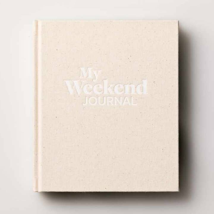 My Weekend Journal- LINEN COVER Natural for wholesale by Seven Sundays Co