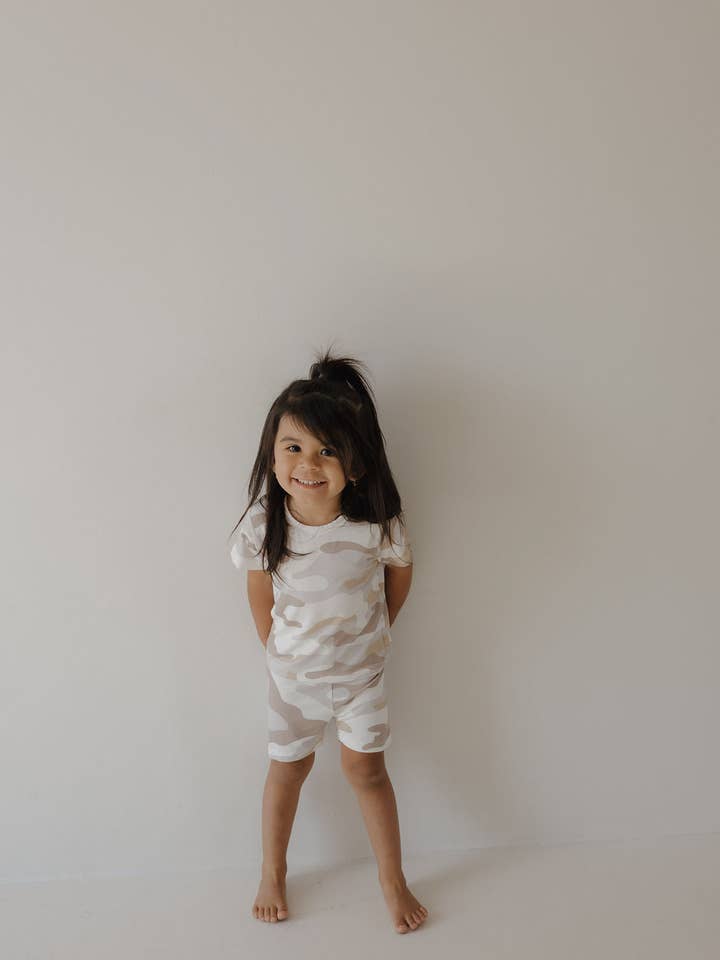Forever French Baby - Wholesale Sleepwear Set - Kids - Bamboo Short Set | Camo 2.0