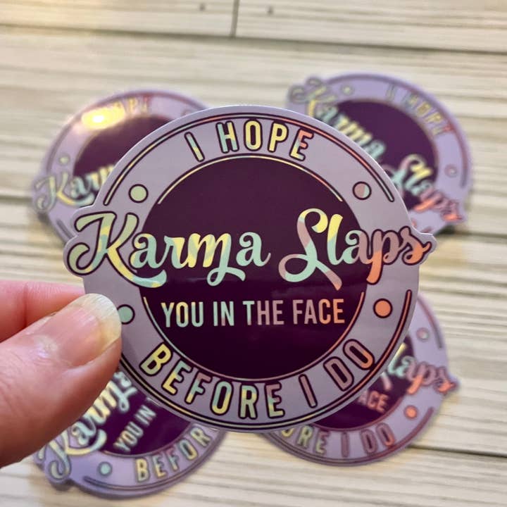 Karma, Vinyl Sticker for wholesale by Graceful Darkness, LLC