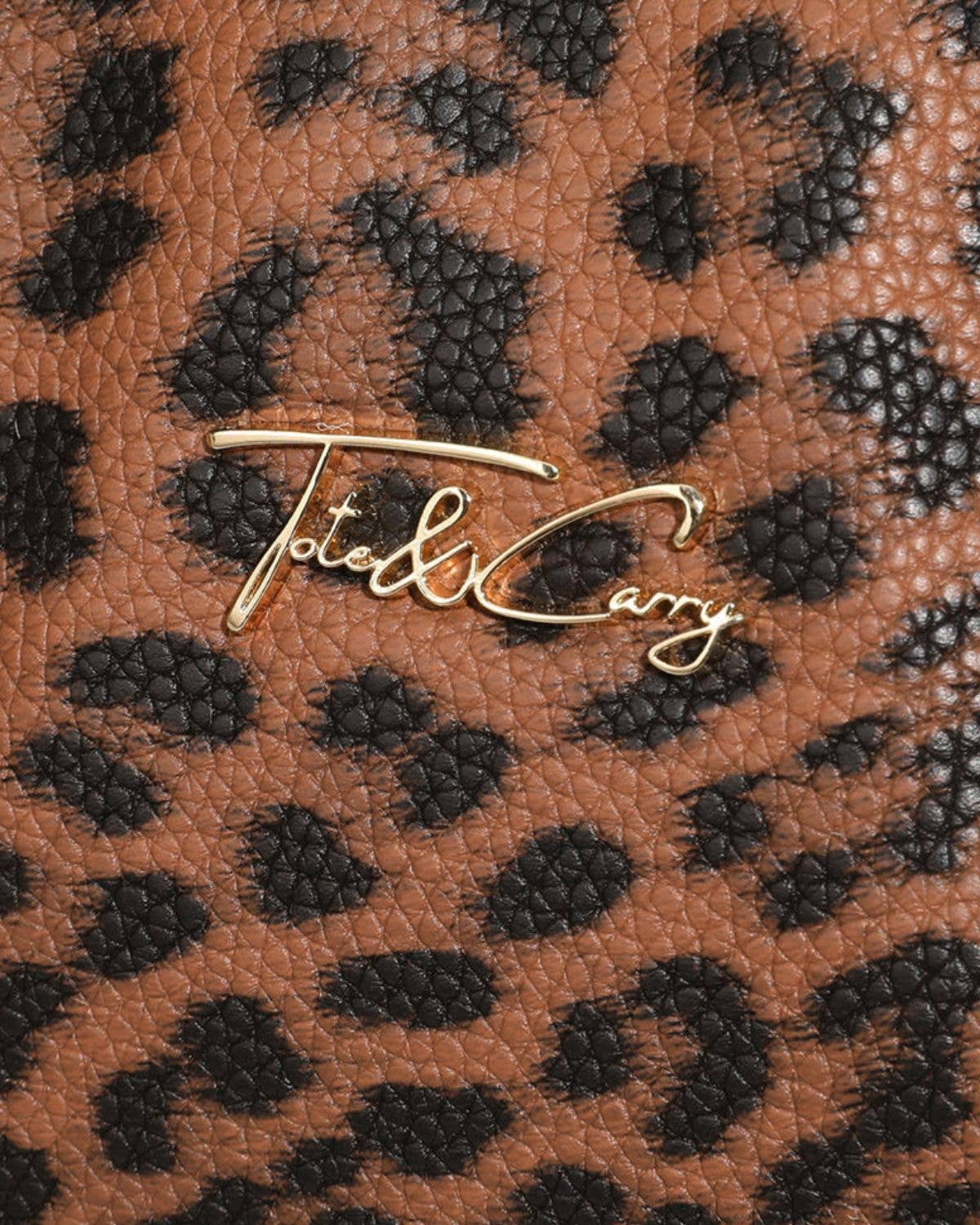 Tote&Carry - Wholesale Tote Bag - Women's - Leopard Print Tote Bag in Beige6