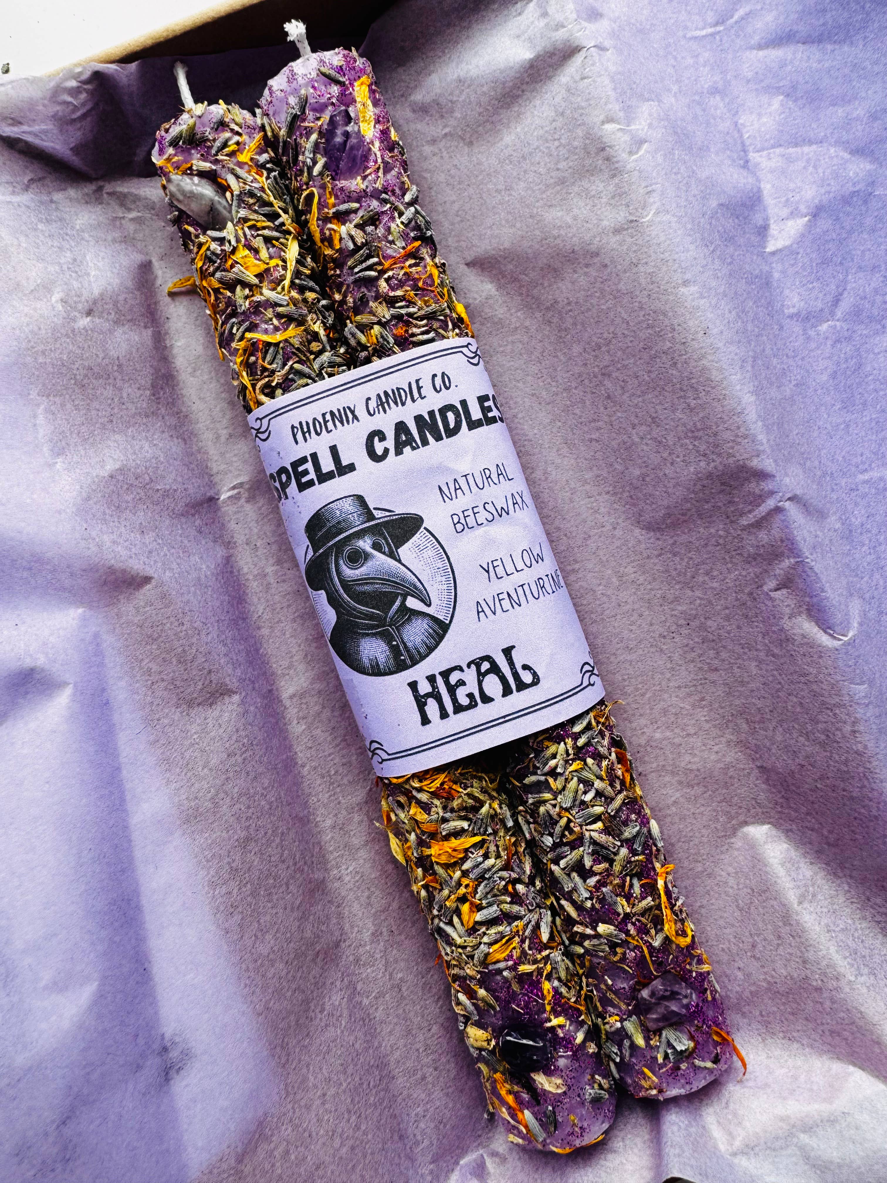 Phoenix Candle Company - Wholesale Votive Candle - Large Dressed Beeswax Spell Candles 8" (20cm)2