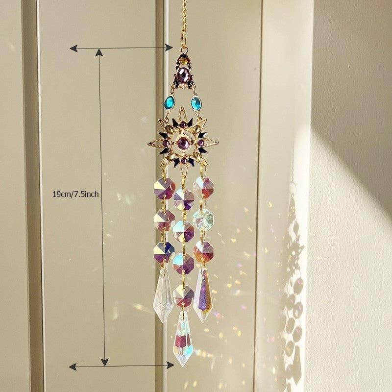 UZ Wholesale Store – wholesale Suncatcher – Colorful Diamond Star, Moon, And Butterfly Hanging Decoration1