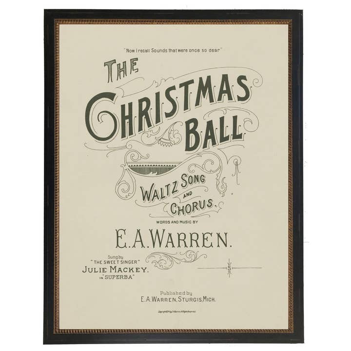 Framed Christmas poster G for wholesale by Antique Curiosities Inc