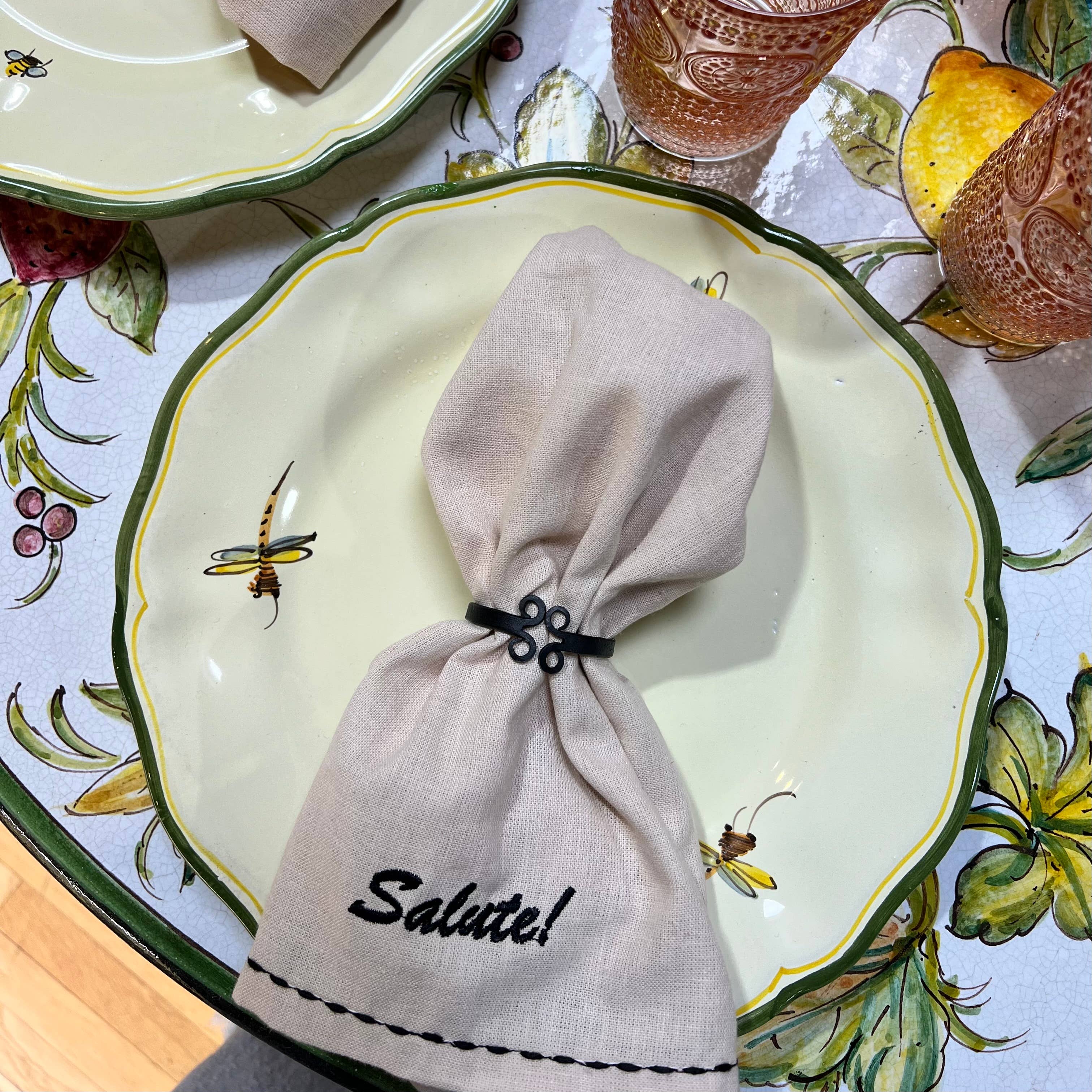 Jump That Moon - Wholesale Dinner & Cloth Napkin - Salute Embroidered Napkin0