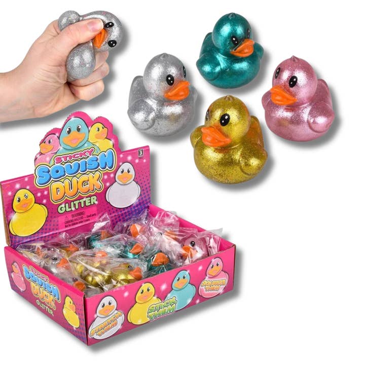 Easter Squish & Sticky Duck Kids Toy- Assorted for wholesale by JSBlueRidge Toys