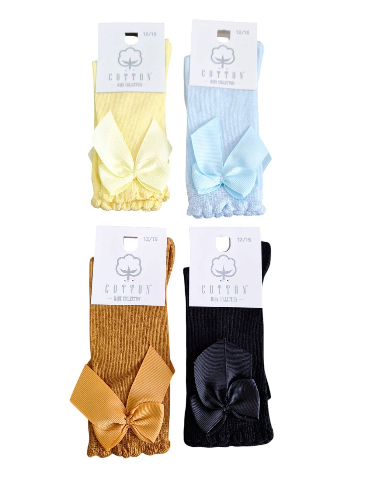 Cotton Socks - Wholesale Socks - Baby - MA101 HIGH SOCK CHILD WITH GROSGRAIN BOW 100% COTTON6