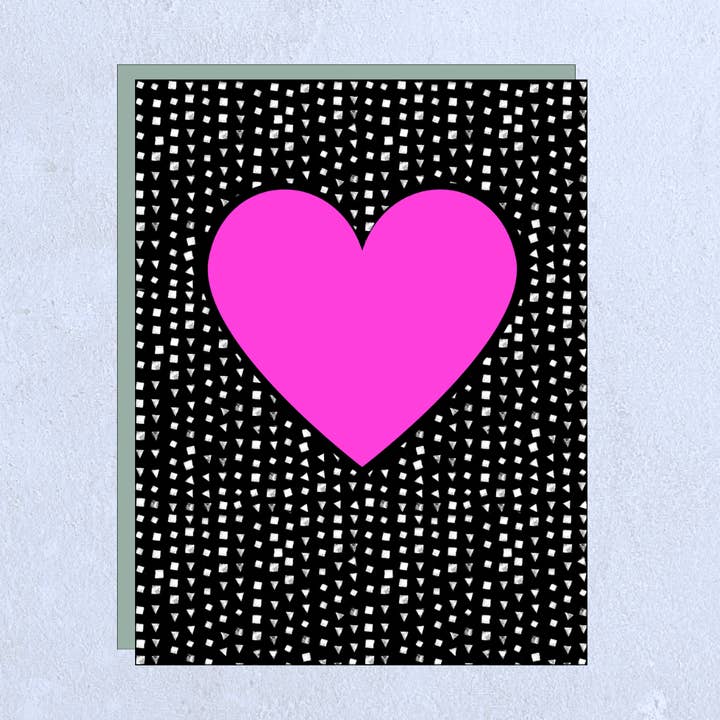 PINK HEART - love support everyday friendship greeting card for wholesale by Hero Of The Story