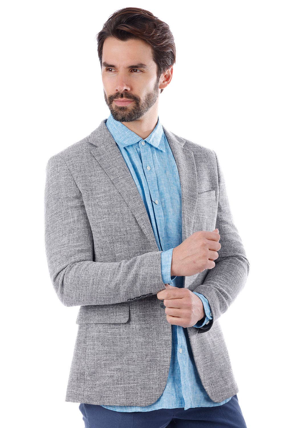 BARABAS - Wholesale Blazer - Men's - Men's Classic Tweed Pattern Notch Lapel Blazer 4BL307