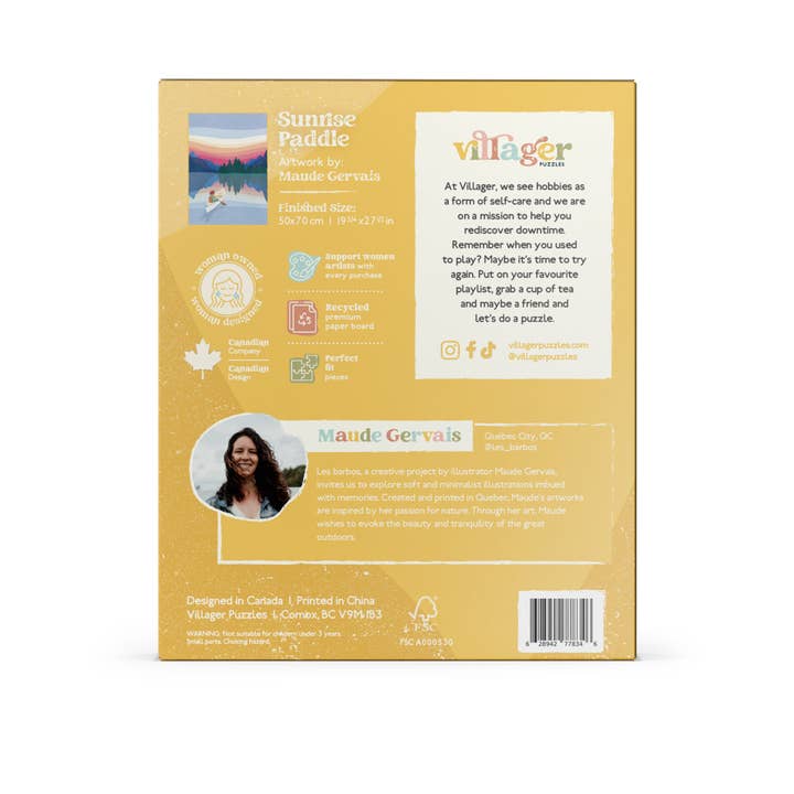Villager Puzzles - Wholesale Puzzle - Adult - Sunrise Paddle 1000-Piece Puzzle | Designed in QC Canada