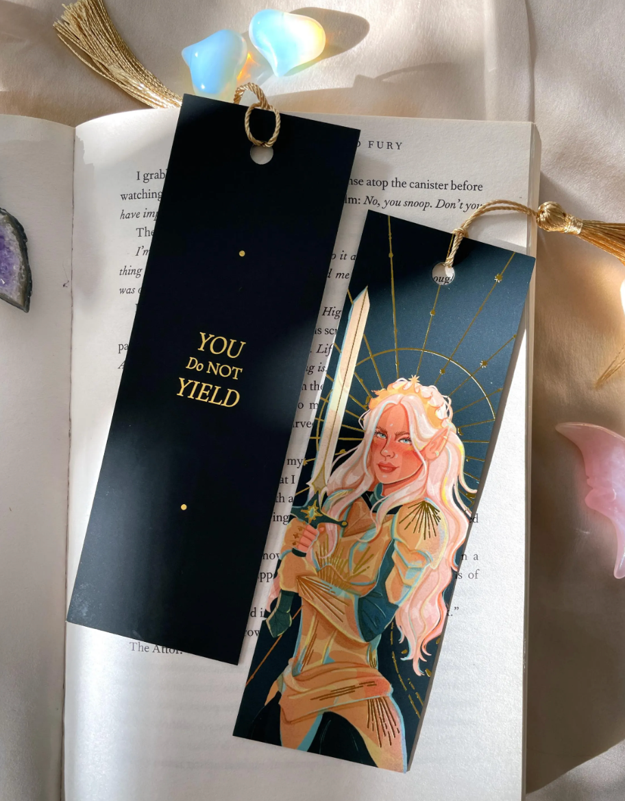 Brittany Keller Art - Wholesale Bookmark - Aelin Gold Foil Bookmark3