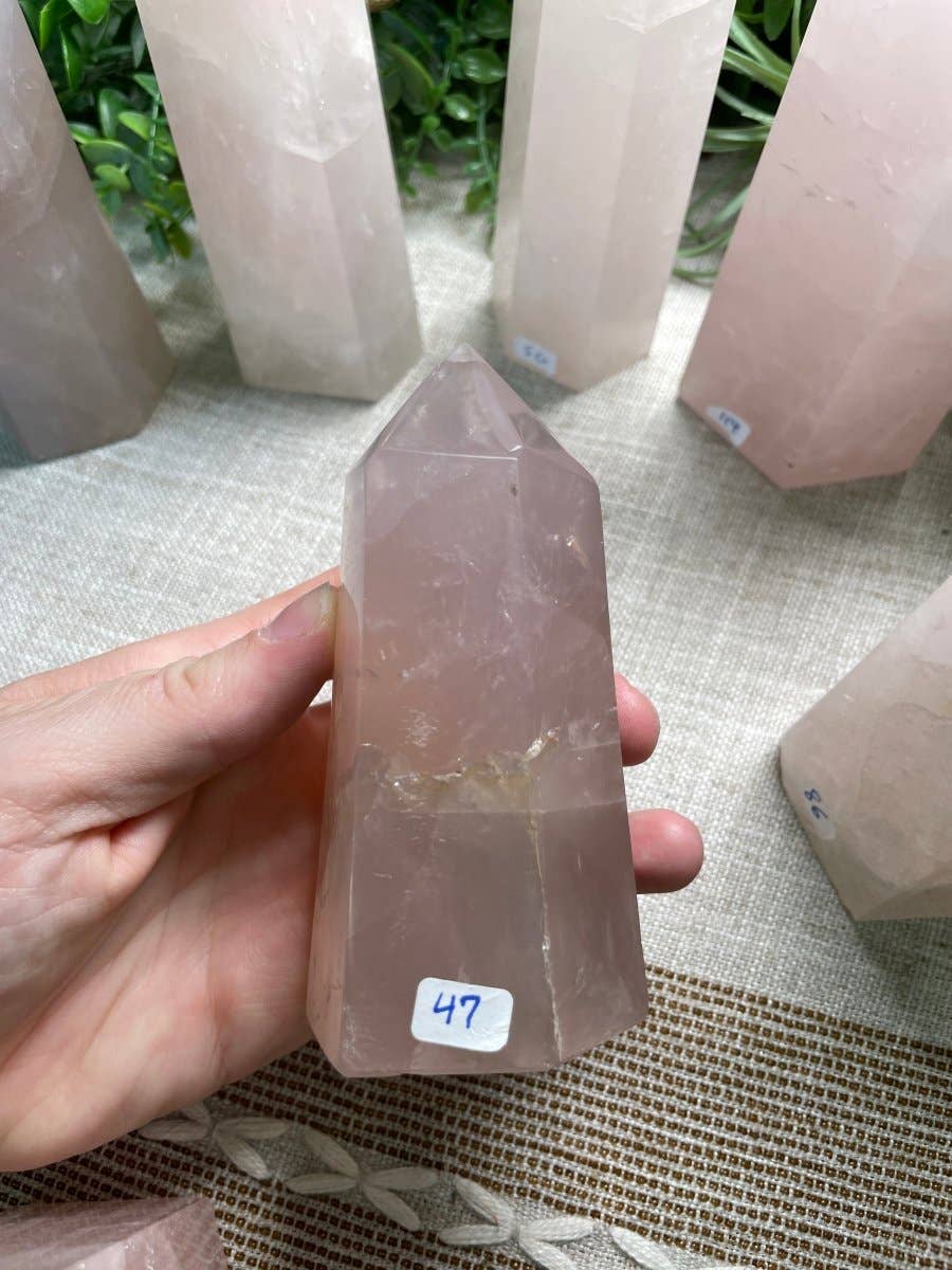 Copper Ashes - Wholesale Spiritual Stone/Crystal - Rose Quartz Tower7