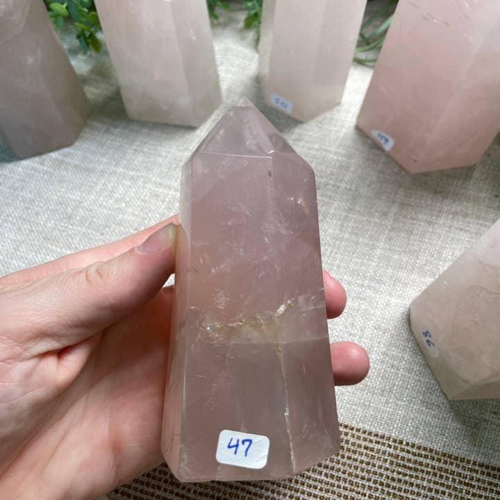 Copper Ashes - Wholesale Spiritual Stone/Crystal - Rose Quartz Tower7