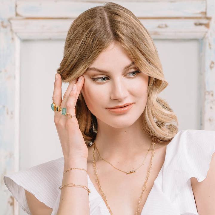 Ashley Schenkein Jewelry Design - Wholesale Pendant/Charm Necklace - Mountain Necklace with White Topaz2