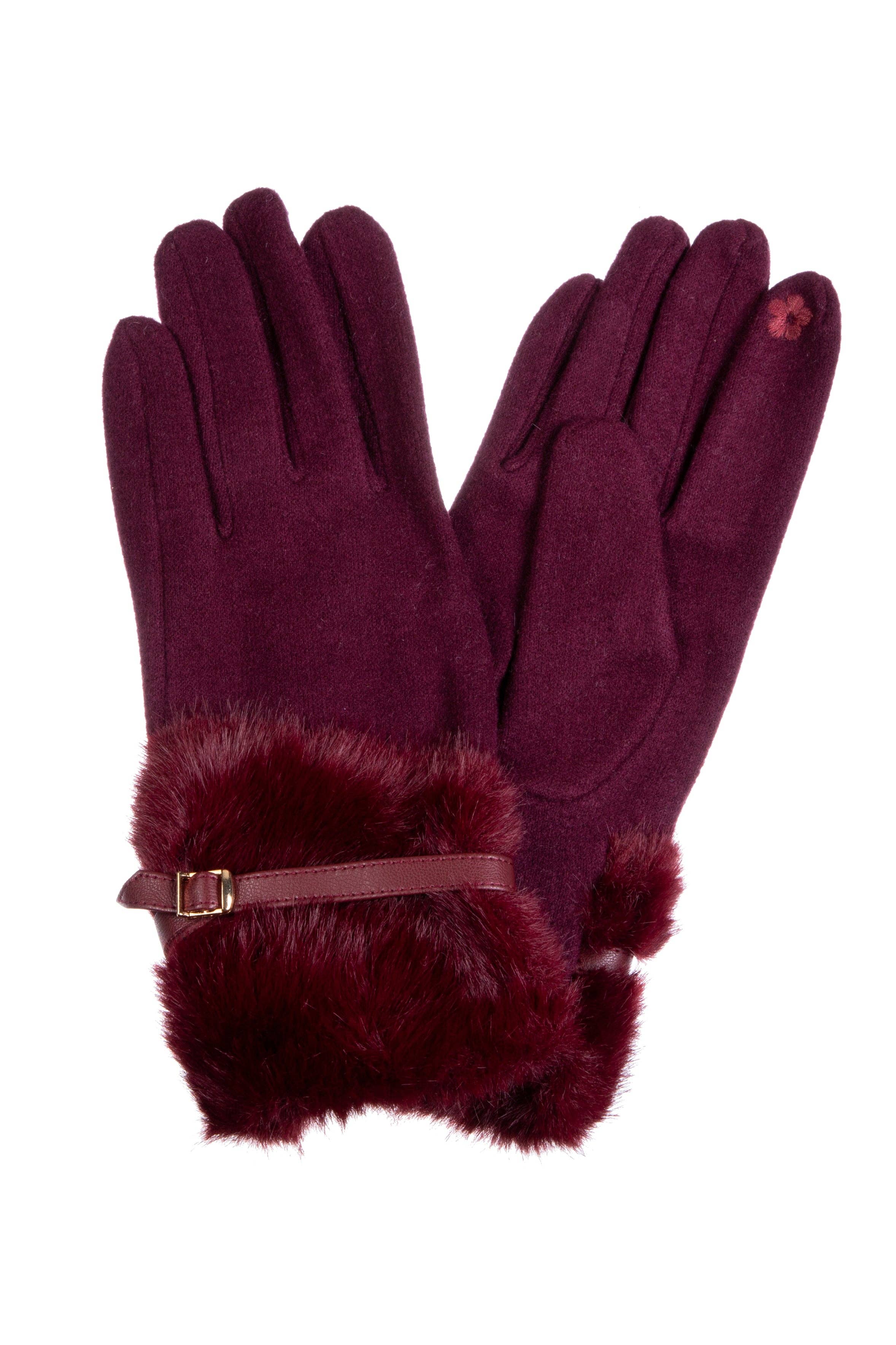 Ole - Vente Gants – femme - Gants à écran tactile en fausse fourrure6