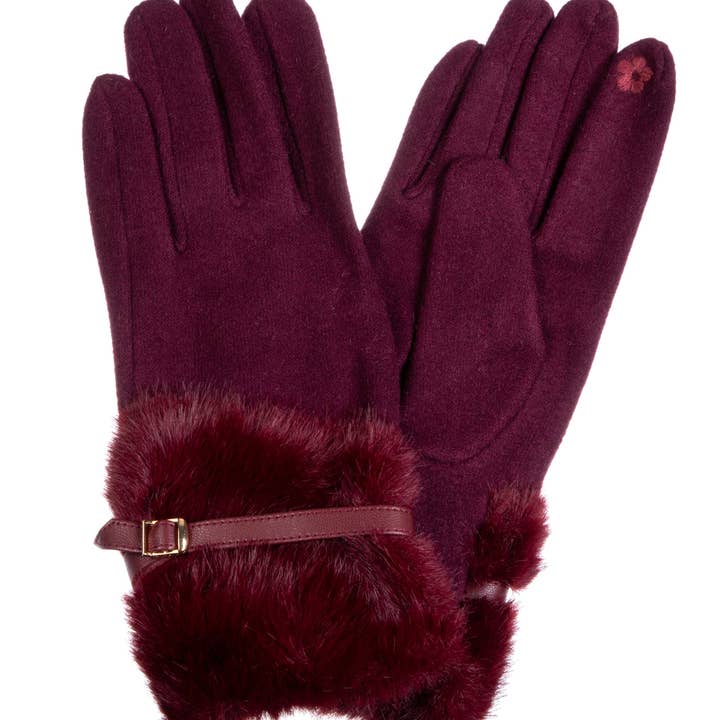 Ole - Vente Gants – femme - Gants à écran tactile en fausse fourrure6