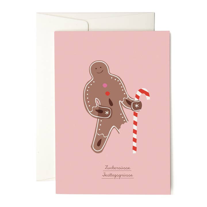 Lebkuchenmann Greeting Card for wholesale by pleased to meet GmbH