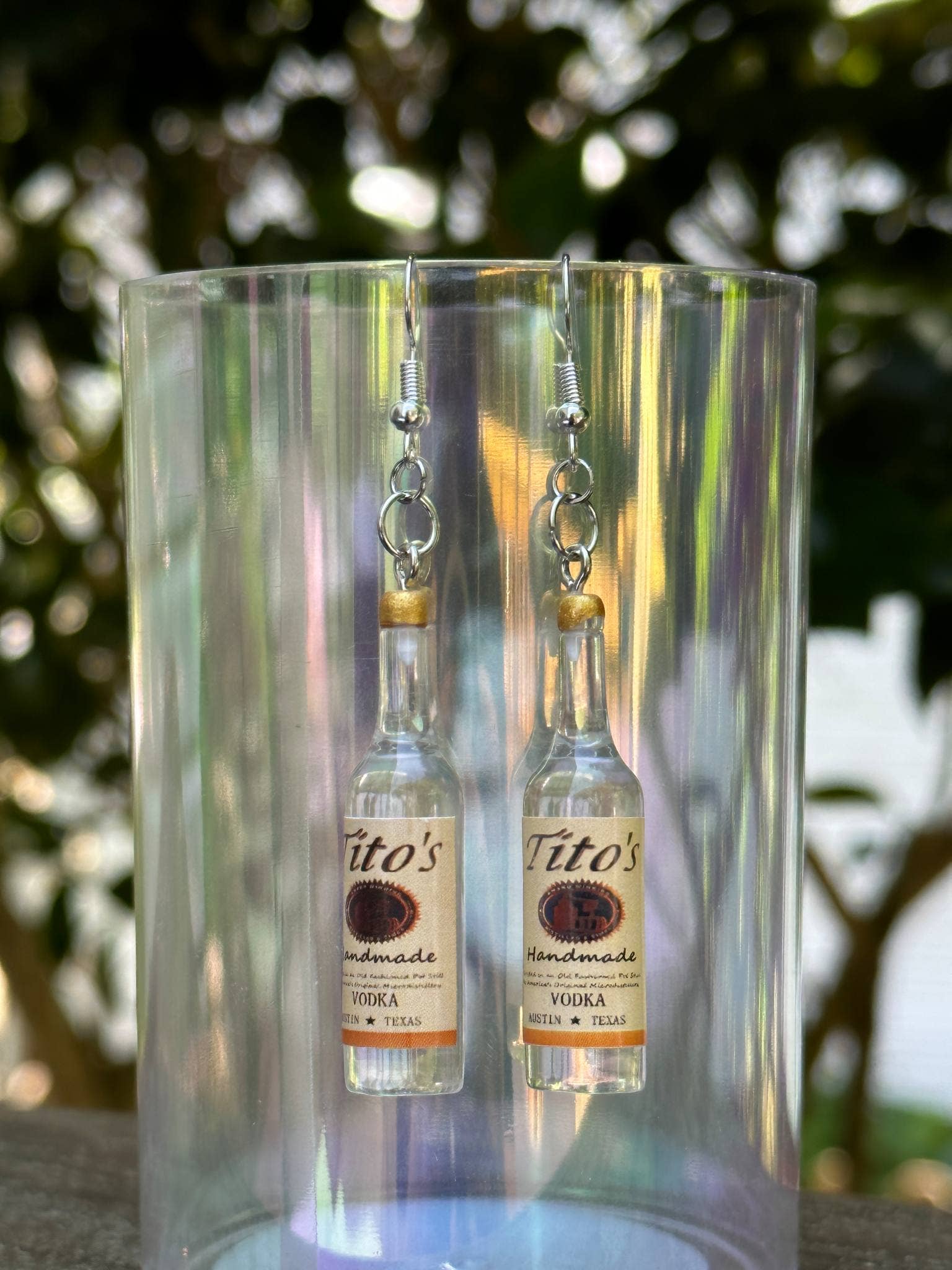 Arcfo Jewelry - Wholesale Dangle Earrings - Miniature Vodka Bottle Earrings – Fun Liquor-Inspired3