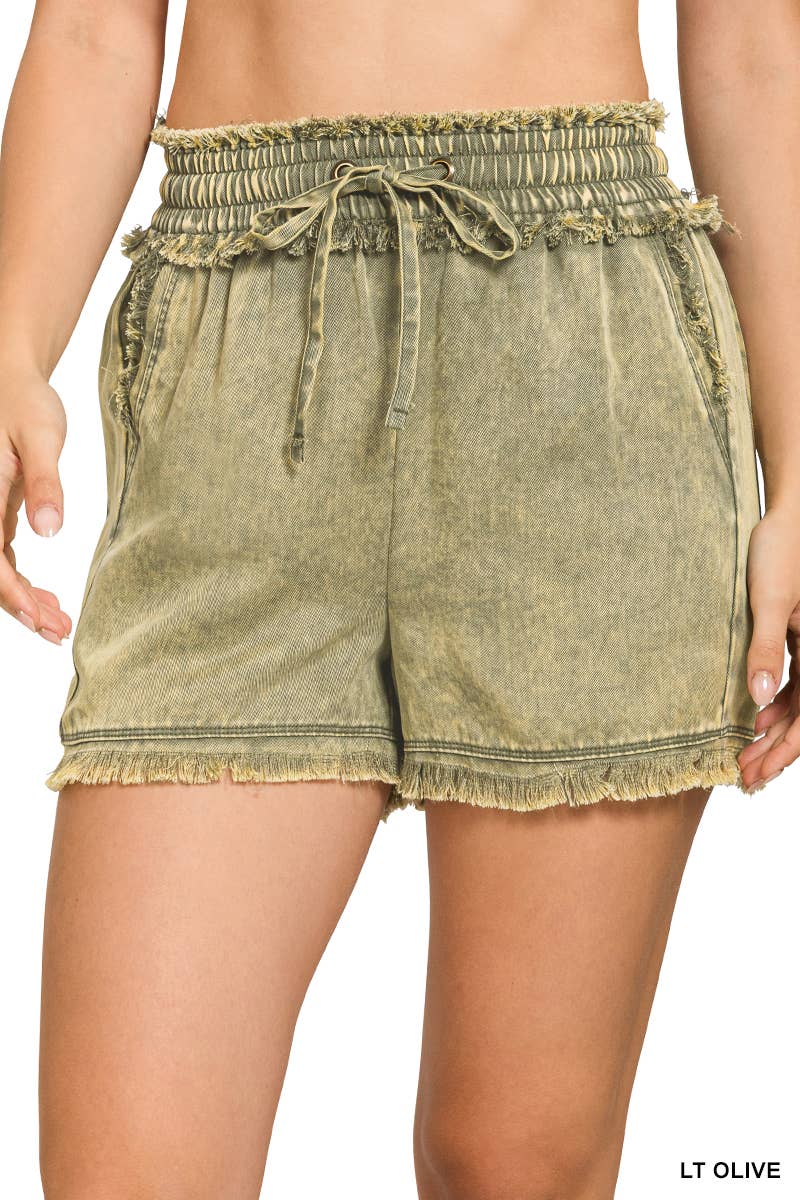 42POPS – wholesale Shorts – Dam – .Tencel mineraltvättade kortbyxor med fickor8