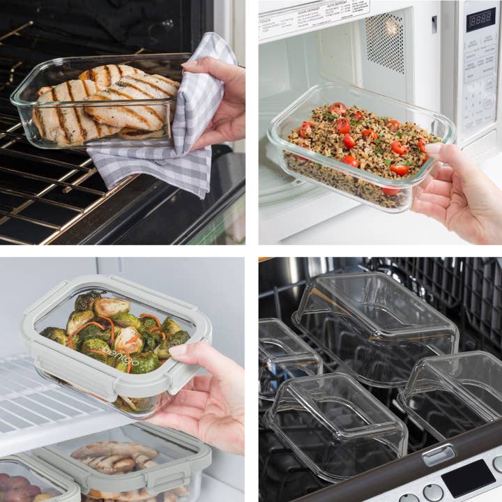 Ripple Distribution - Wholesale Food Storage Container - Bentgo Glass Leak-Proof Glass Food Storage-4.4 Cup Container