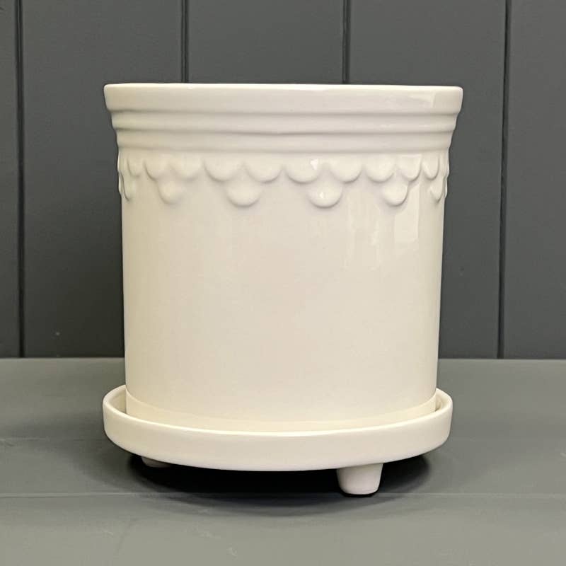 Satchville – wholesale Plant pot – White Saucer Pot0