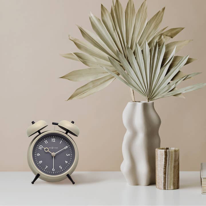 NeXtime - Wholesale Alarm Clock - Alarm Clock 12 x 14 x 6cm-Metal-NeXtime "Golden Hour"24