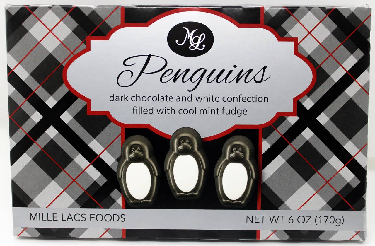 Northwoods Food and Gift Enterprises - Wholesale Chocolate Covered Sweets - 6oz Frosty Mint Penguins0