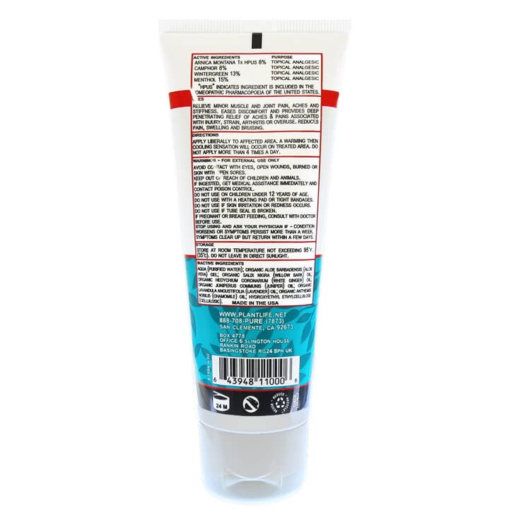 Plantlife – Großhandel Spray/Creme zur Schmerzlinderung – Arnika Entlasten Gel