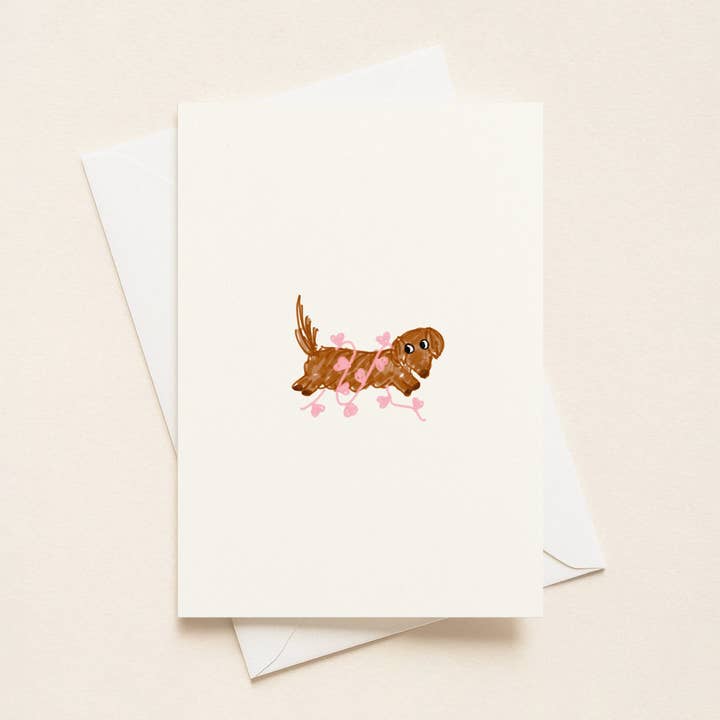 "Valentine's Doxie” Valentine's Cards for wholesale by Rue 32