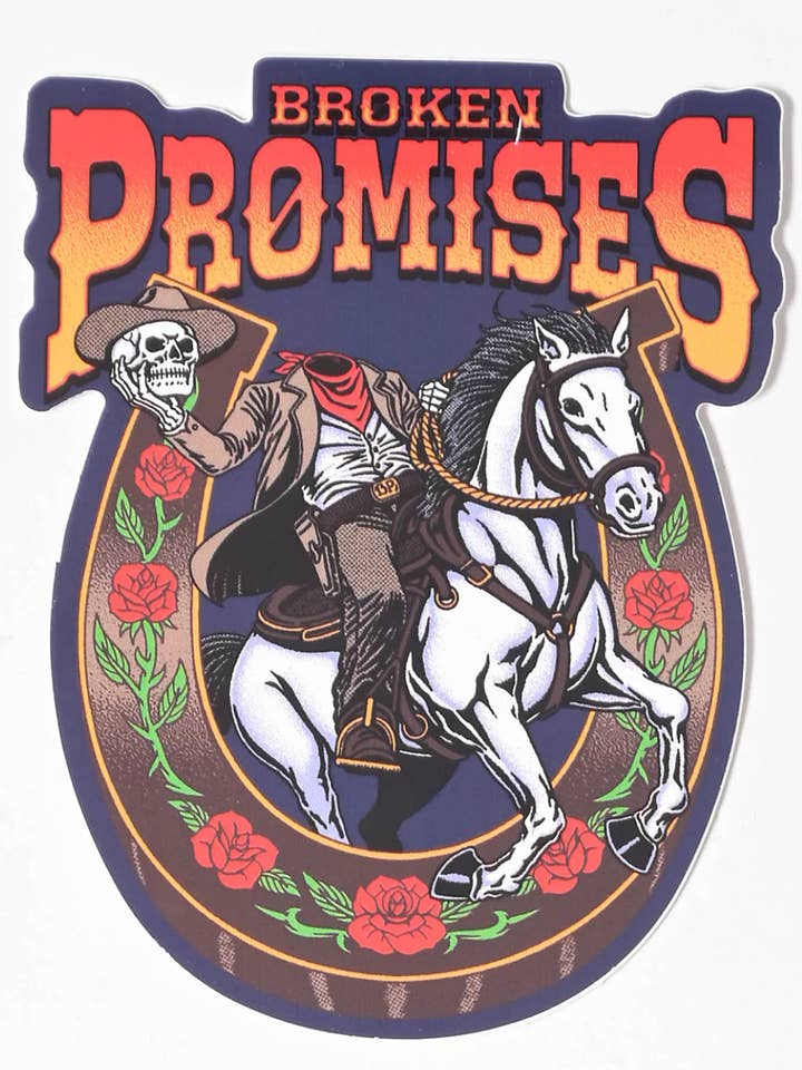 Adesivo Cavaliere senza testa per la vendita all'ingrosso da parte di Broken Promises Co.