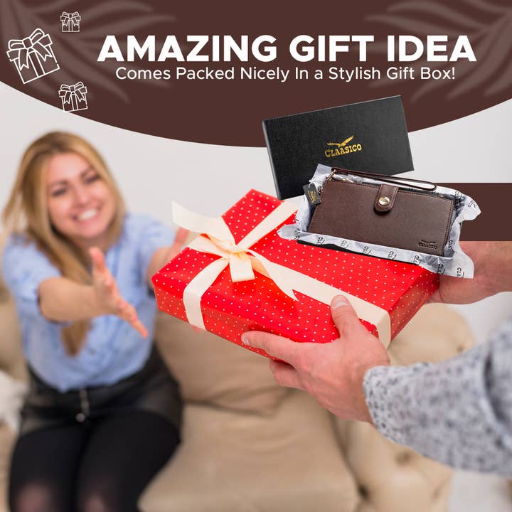 Claasico - Wholesale Phone Wallet - Women's - Women’s RFID wristlet wallet phone holder34