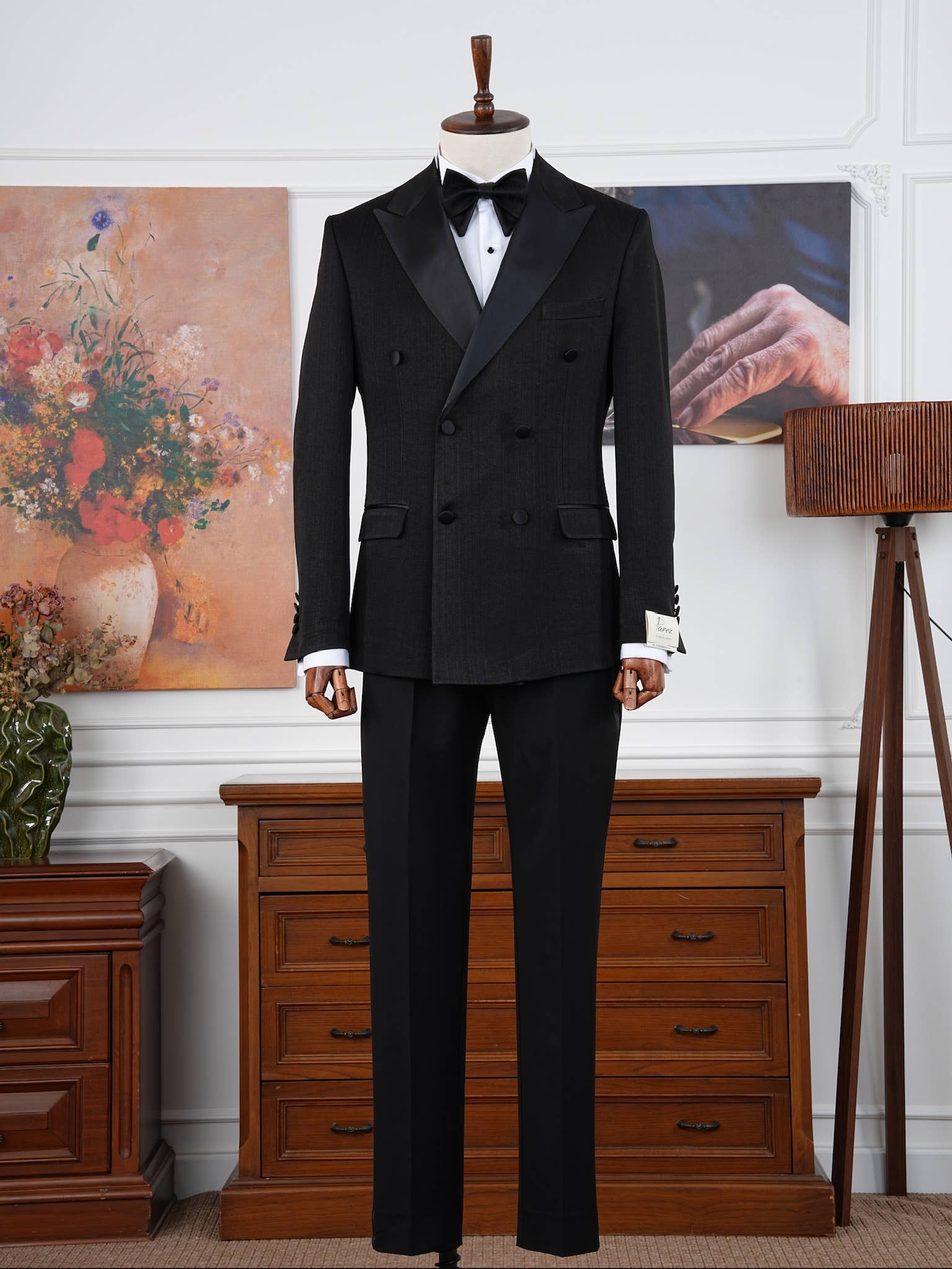 parez suits - Wholesale Tuxedo Set - Men's - The Eclipse Luxury Limited Edition black Velvet Tuxedo 2