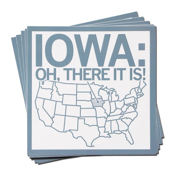 Iowa, Oh, il y a ! Autocollant pour la vente par RAYGUN