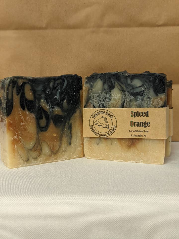 Savon à l'Orange Épicée 100% Naturel Fait Main pour la vente par Grandma Jean's Pennsylvania Kitchen