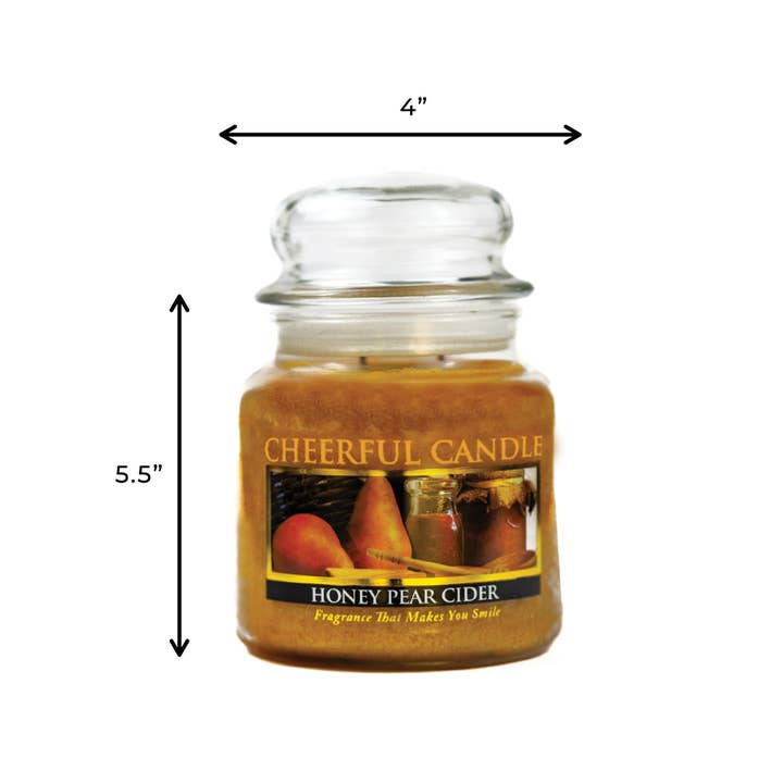 A Cheerful Giver - Vente Bougie en bocal - Bougie joyeuse (16 oz.) — Cidre de poire au miel4