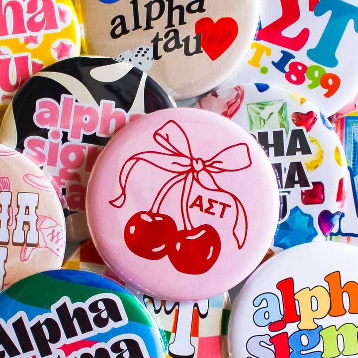 Duo Threads - Wholesale Lapel Pin/Button - Alpha Sigma Tau Assorted Buttons
