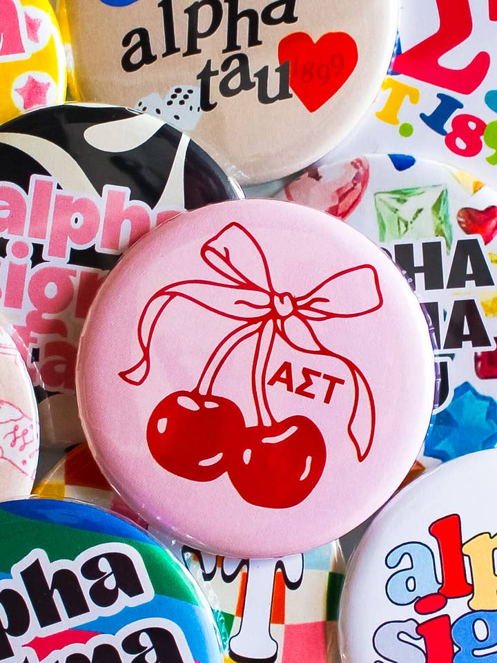 Alpha Sigma Tau Assorted Buttons for wholesale by Duo Threads