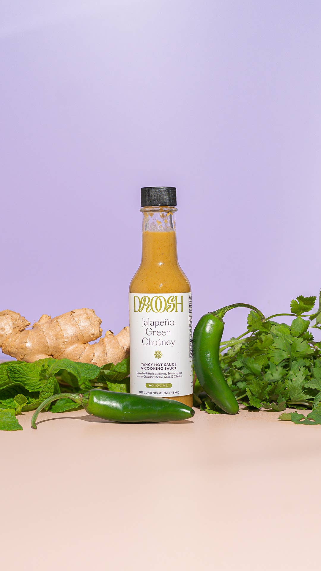 Droosh - Vente Sauces piquantes - Sauce piquante au chutney vert au jalapeno Droosh2