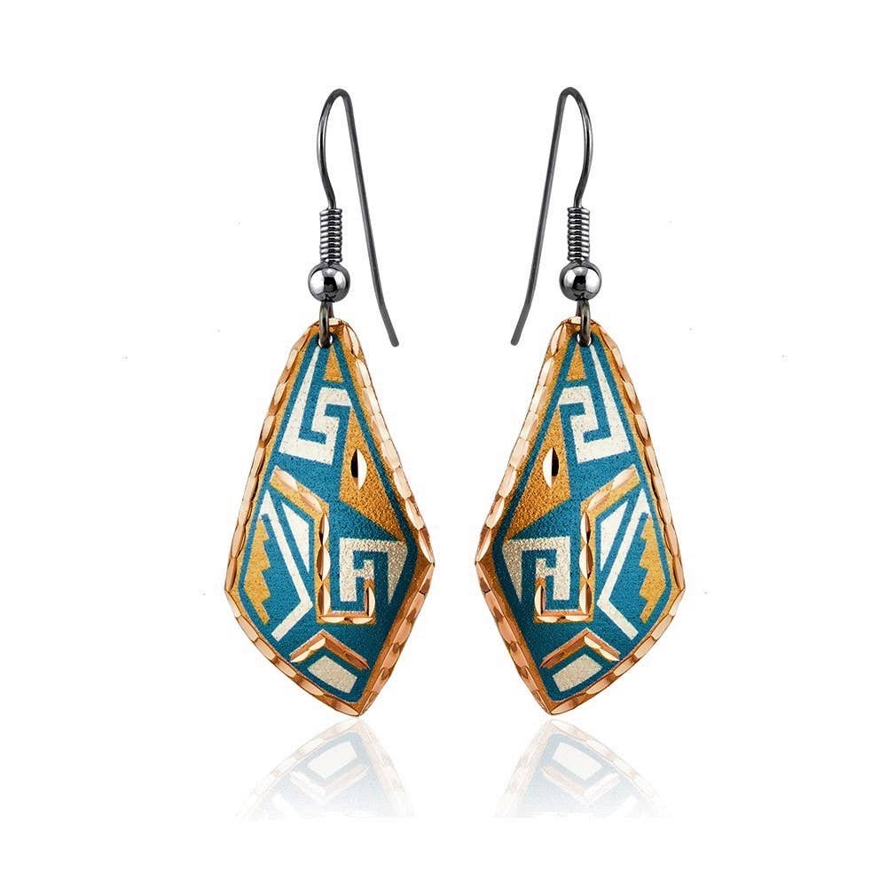 COPPER ARTS INC. - Wholesale Dangle Earrings - 719BL Native American and Art Deco Designs