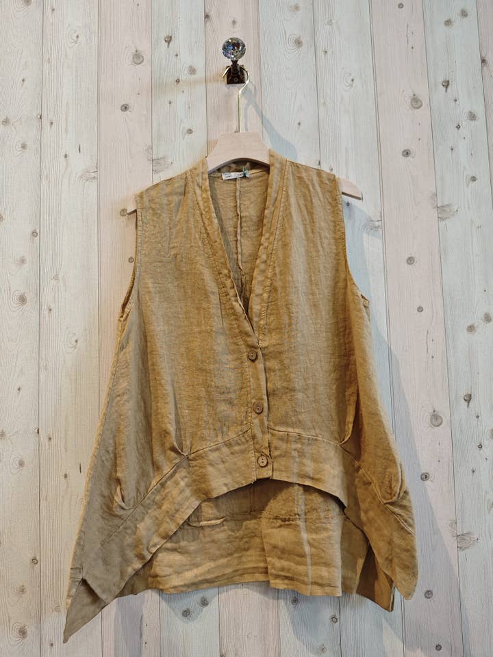 Linen & More – wholesale Blus - Dam – REF 83679 ÄRMLÖS BLUS LINNE 100%