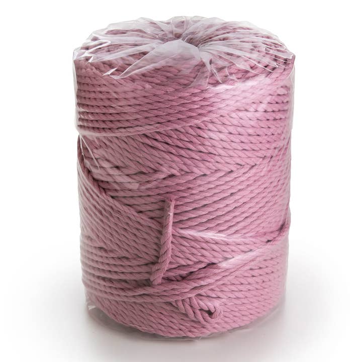 MB Cordas - Wholesale Cord - 4MM 3 Strand Twisted Macrame Cotton Rope 1kg DUSTY PINK Macrame Rope 3 ply Craft String5