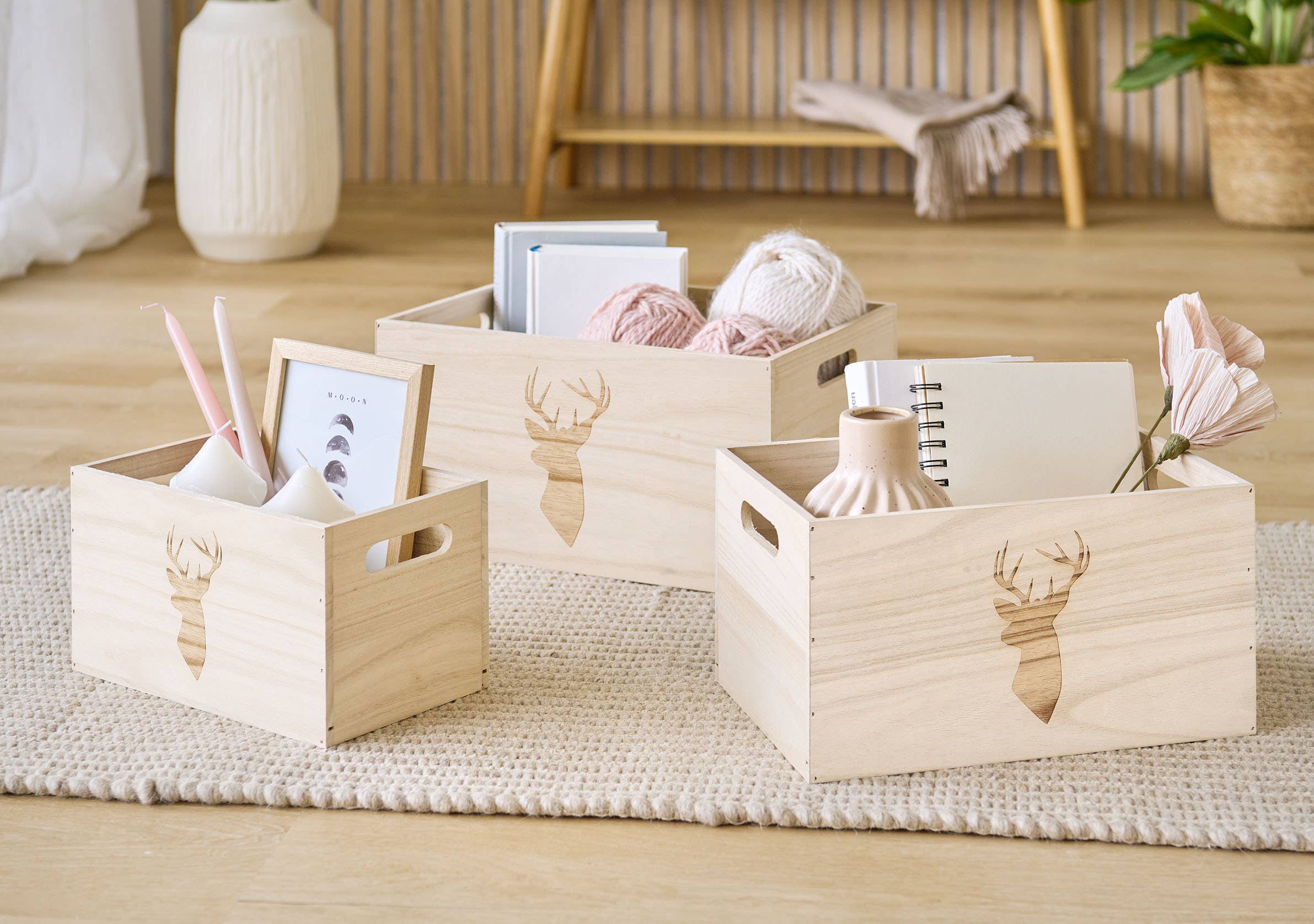 nature Storage box "Deer", wood #1 for wholesale on Faire1