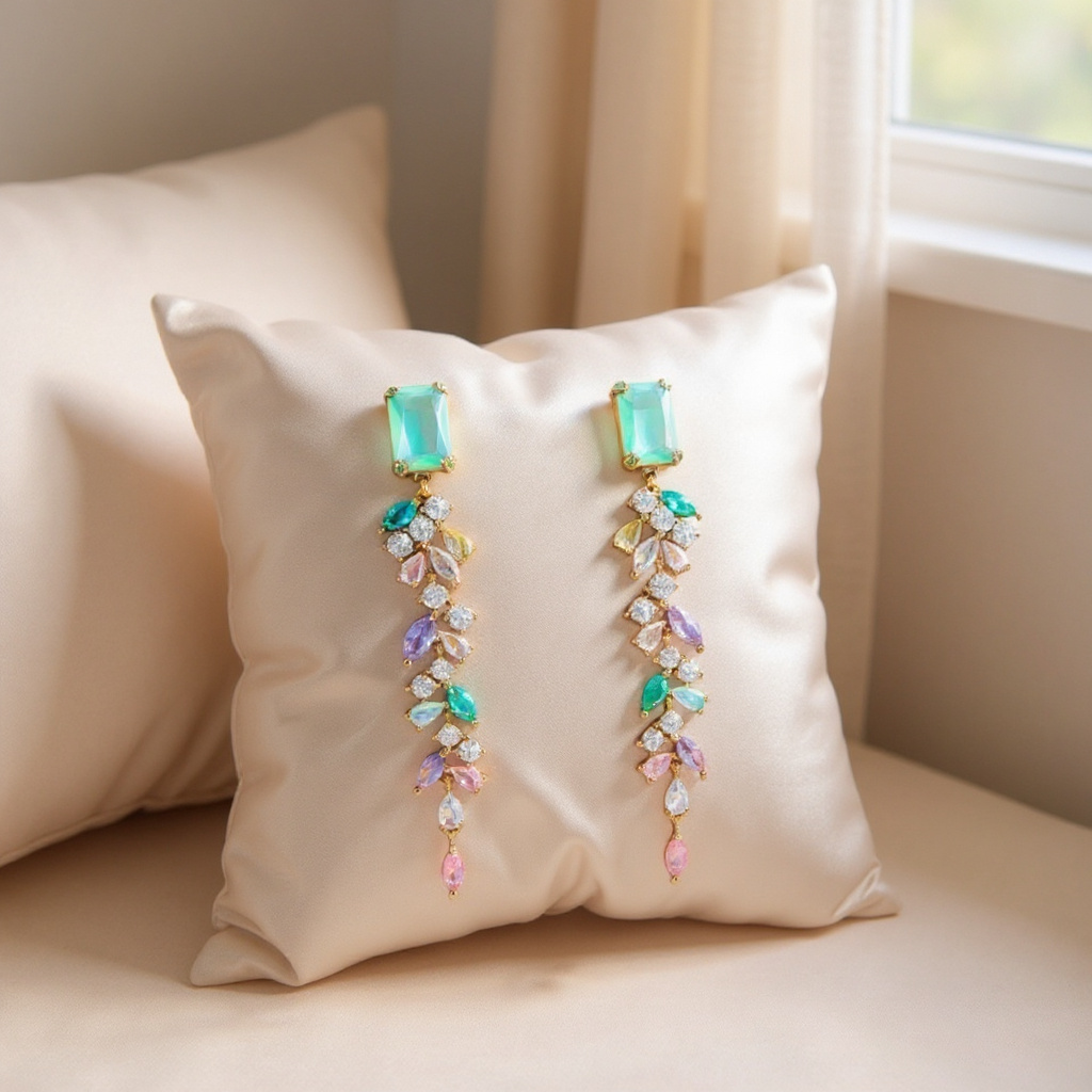 Athena Bridal Jewellery - Wholesale Dangle Earrings - CUBIC ZIRCONIA COLLECTION - SPARKLE DROP EARRINGS - CZER827 2